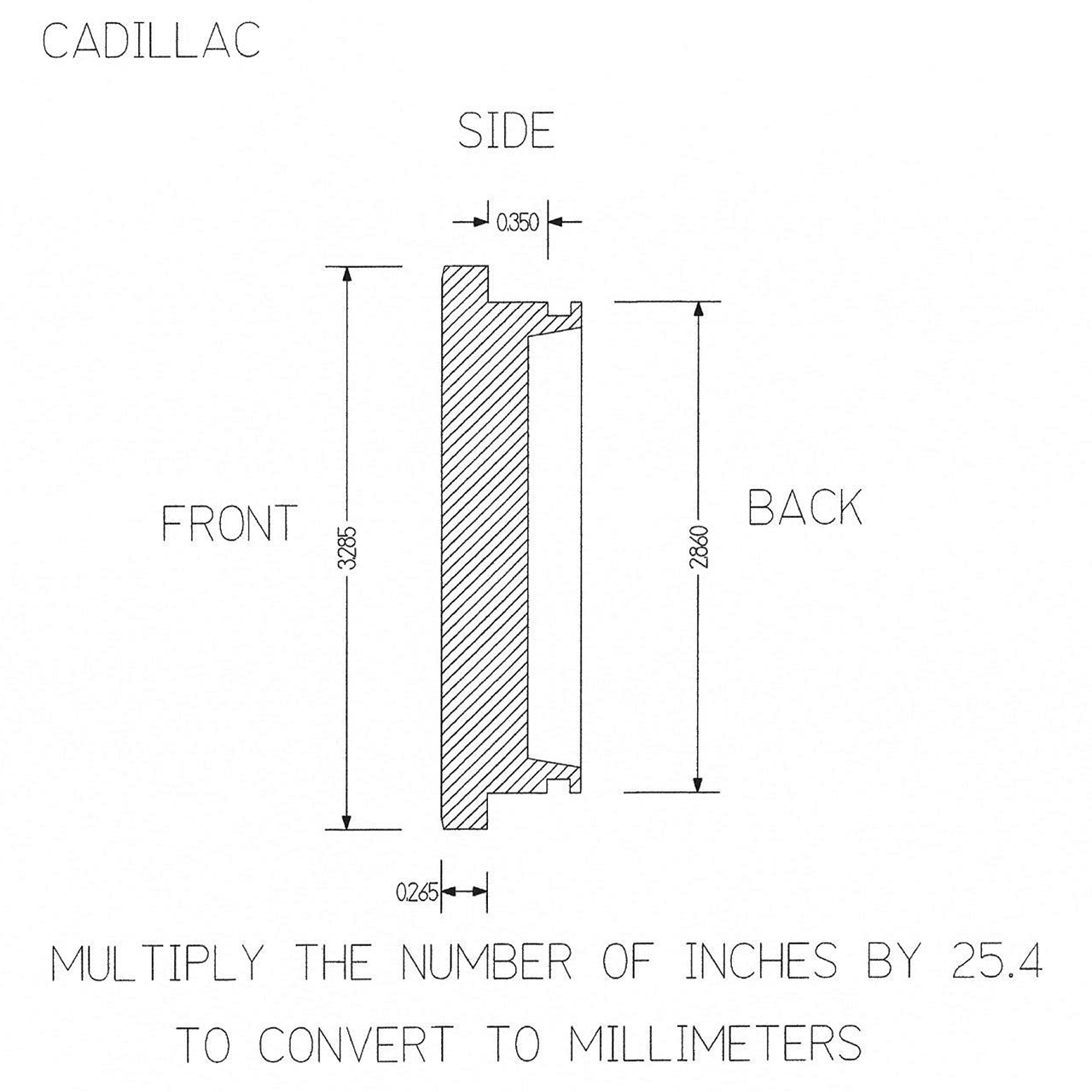 ESCALADE ALUMINUM SATIN BLACK W/GLOSS BLACK BADGE 83MM
